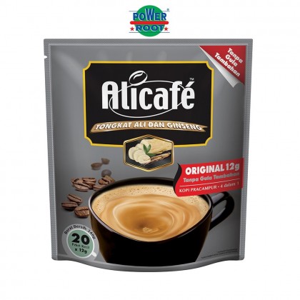 Alicafe Tongkat Ali dan Ginseng Original 12g No Sugar 4 in 1 (20 x 12g)